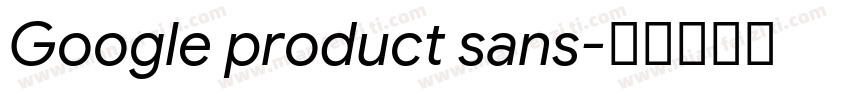 Google product sans字体转换